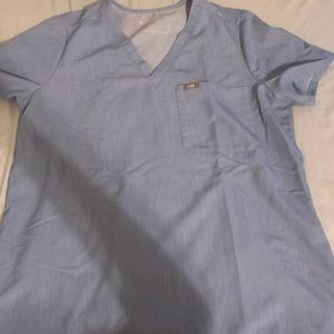 Figs light denim blue size large like new